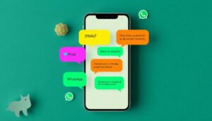 Mensajes de WhatsApp en pantalla de móvil.