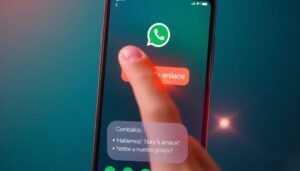 Pantalla de chat en smartphone.