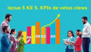 Personas analizando gráfico de ventas colorido