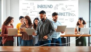 Personas trabajando en estrategias de marketing digital.