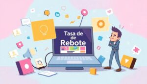 Ilustración sobre tasa de rebote en marketing digital.
