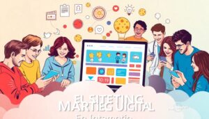 Personas colaboran frente a pantalla digital.