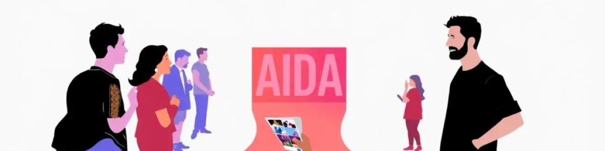 Proceso AIDA: Atención, Interés, Deseo, Acción.