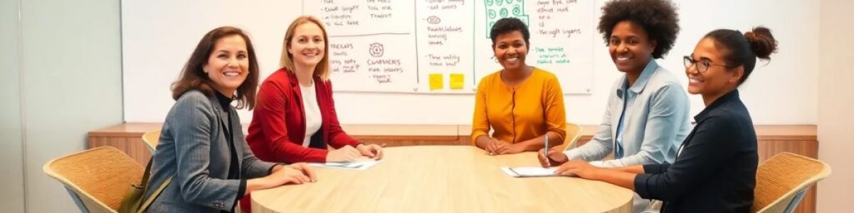 Reunión de negocios en oficina moderna