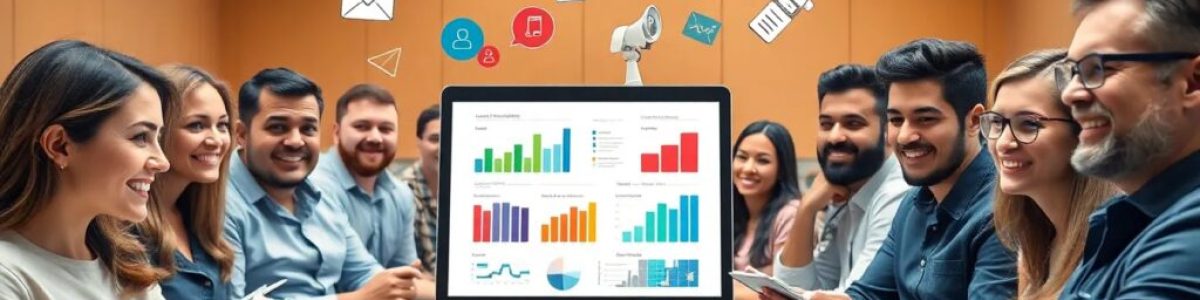 Personas en reunión analizando gráficos en portátil.