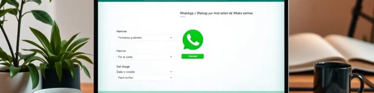Portátil mostrando pantalla de inicio WhatsApp Web