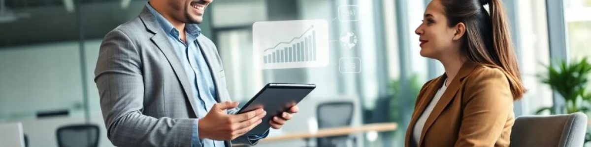 Reunión de negocios en oficina moderna