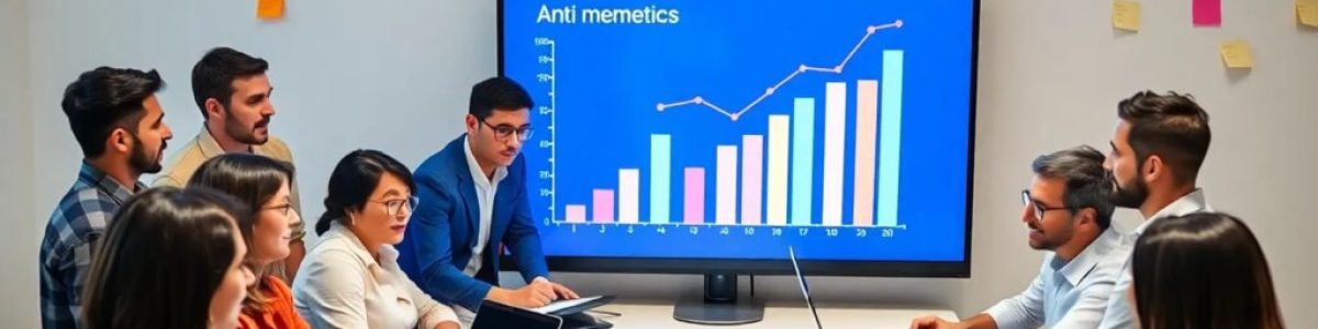 Reunión analizando gráficas de crecimiento en pantalla