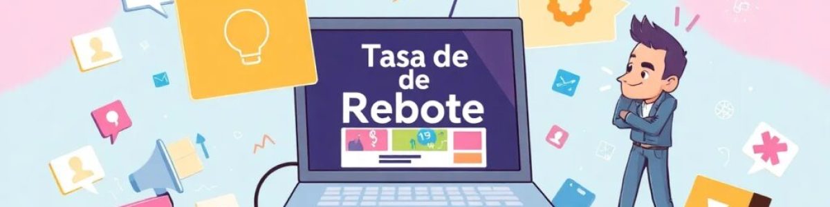 Ilustración sobre tasa de rebote en marketing digital.